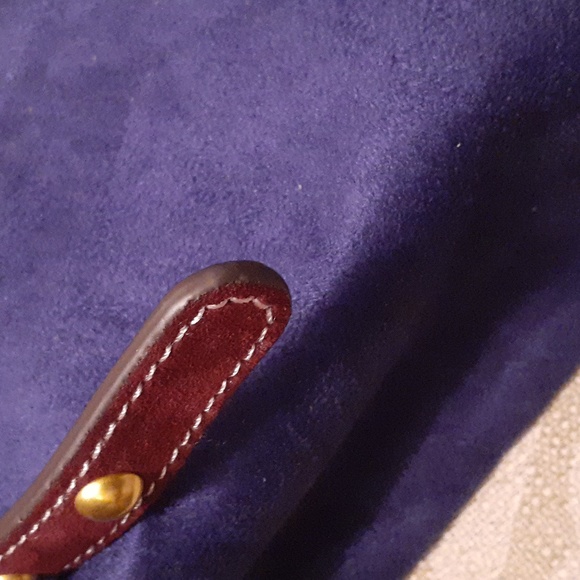 TORY BURCH LEATHER SUEDE STUDDED HEADBAND RARE AUTHENTIC - Picture 7 of 9